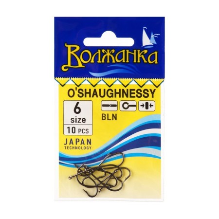 Hooks "Volzhanka" O`shaughnessy No. 6, 10 pcs