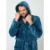 Male dressing gown with a hood, size 54, emerald color