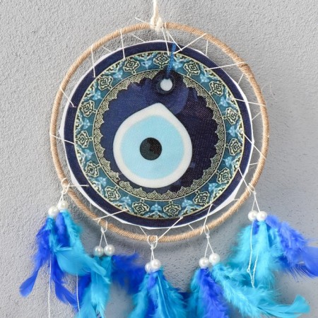 Dreams of Dreams from the evil eye "blue-blue feathers" 60x15x0.7 cm-1