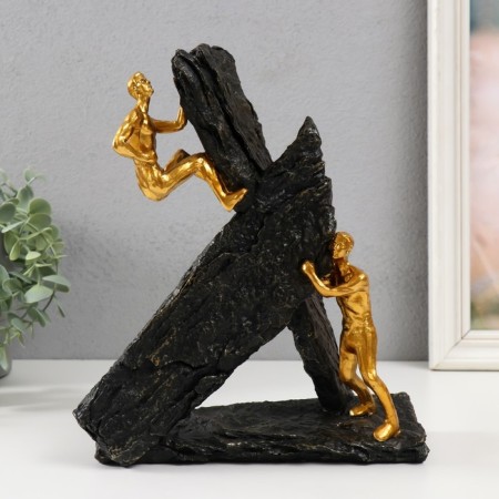 Souvenir Polystone "Scalolas" gold 22.7x8.8x26.2 cm