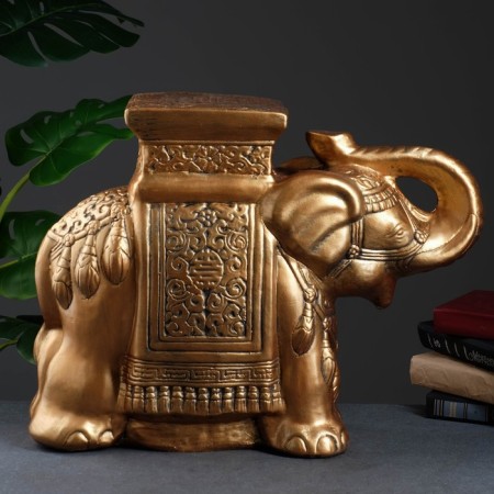 Figure - Bronze Elephant stand, 21x54x43cm-1