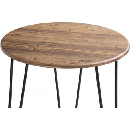 Shani Metal coffee table, old tree/black 60x60x62 cm-2