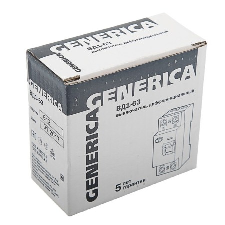 RCD IEK Generica, VD1-63, 2P, 16 A, 30 mA, MDV15-2-016-030-3