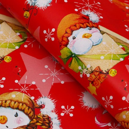 Glossy packaging paper, "Christmas guest", 70 x 100 cm-1