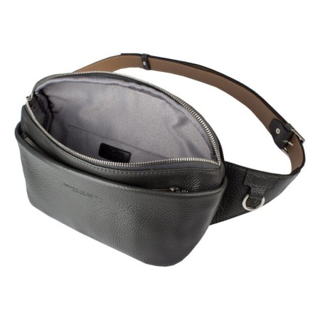 Waist bag, 2 departments, adjustable belt, gray color-1