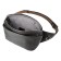 Waist bag, 2 departments, adjustable belt, gray color