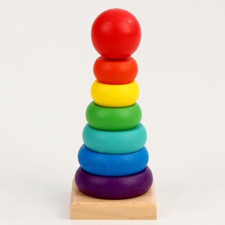 Pyramid made of wood "Happy New Year!"-1