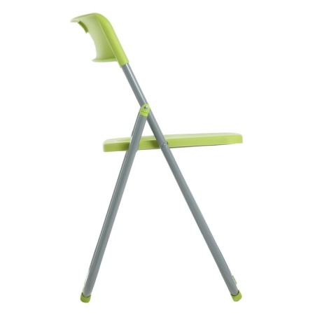 Folding chair on a metal frame, green-2