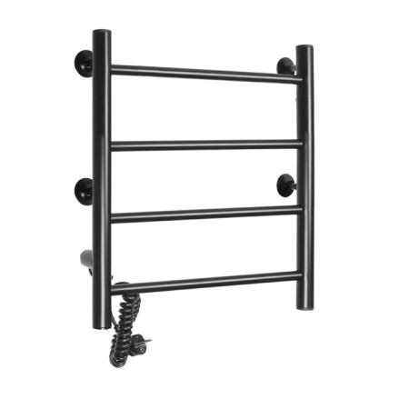 Electric towel Domoterm 109-4, 500x500 mm, left, black matte