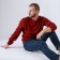 Male jumper SL, 48, burgundy
