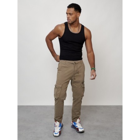 Cargo jeans men, size 44-46, beige color-3