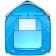 Game tent "Blue Tractor" 83x80x105 cm, in bag