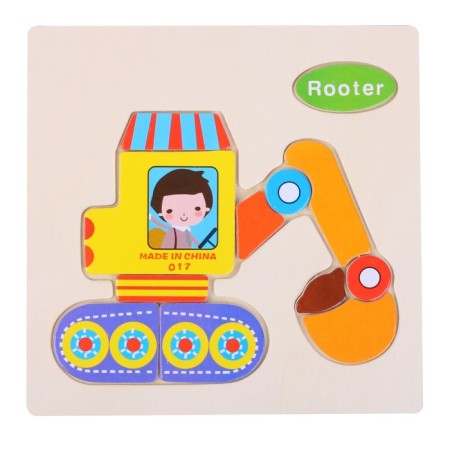 Children's wooden frames-lodges "Transport" 15 × 15 × 0.5 cm, mix-5