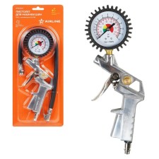 Pistol for pumping tires AIRLINE, PSH2 with manometer, 12 atm