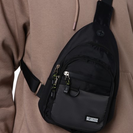 Backpack-sling, 17*8*30 cm, 2 lightning departure, 1 n/k, gray-8