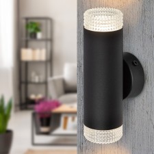 Lamp wall era WL50 BK/TR, 55x185x85 mm, IP20, GU10, 2x12W, black color, transparent