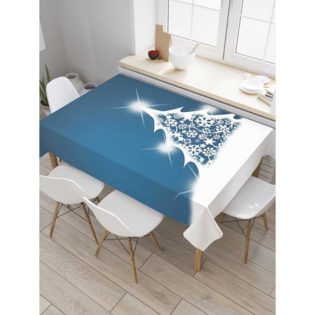 The tablecloth "Snow spruce", rectangular, Saten, size 145x180 cm