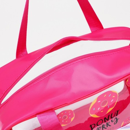 Lightning cosmetic bag, raspberry color-2