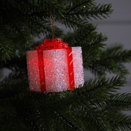 LED figure "White Gift" 8 cm, plastic, AG13x3 batteries, glow of multi (RGB)-2