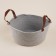 Basket for storage of handmade launcher "Louise", 33 × 33 × 16 cm, color beige-gray
