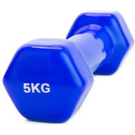 A set of dumbbells of rubberized Bradex SF 0871, 5 kg, blue-2