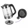 Tea kit KitFort KT-6639, glass, 1.8/1.2 l, 1500 watts, black-silver