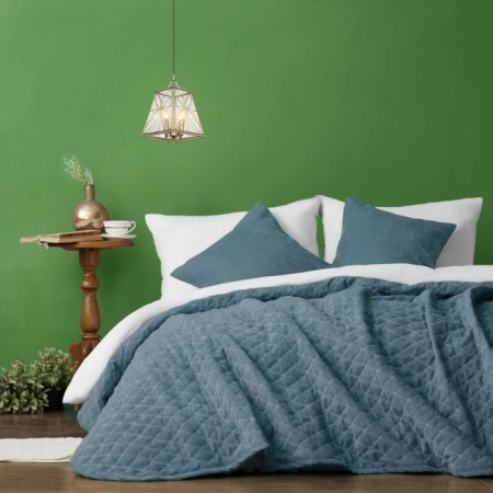 Cover with pillowcases "Tina", size 160x230 cm, blue color-1
