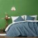 Cover with pillowcases "Tina", size 160x230 cm, blue color