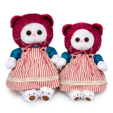 Soft toy "Lee in a hat with ears and sundress", 24 cm-3