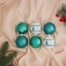 Set of balls plastic D-6 cm, 6 pcs 