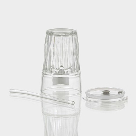Glass glass with a lid and a Krono pipe, 400 ml-4