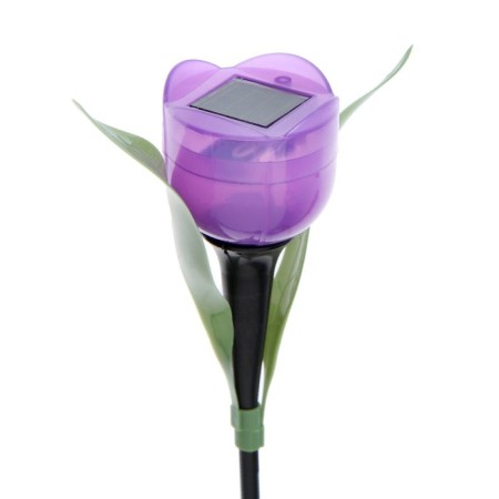 Garden lamp on the solar battery "Violet Tulip", 4.5 × 29 × 4.5 cm, 1 LED, glow white-4
