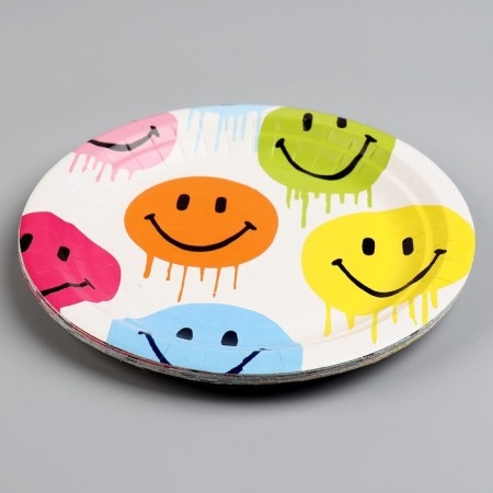 Disposable paper plate "Smile", 18 cm-3