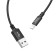 Hoco X14, Lightning cable - USB, 2.4 A, 1 m, fast charging, nylon braid, black