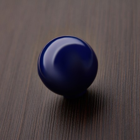 Ручка кнопка PLASTIC 008, пластиковая, синяя-2