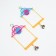 Bird swings with a rattle and bell, 10.7 x 21.7 cm, mix of flowers
