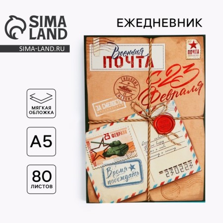 Diary in a thin cover A5, 80 liters "Mail"