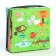 Folding gift box with 3D, blue tractor, 15x15x7 cm