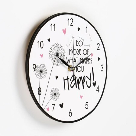 Wall clock, series: Happiness, "Be happy!", Discrete move, D-23.5 cm-1