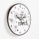 Wall clock, series: Happiness, "Be happy!", Discrete move, D-23.5 cm