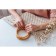 Handles for the bag are wooden, wicker, d = 10.2 / 12.5 cm, 2 pcs, beige color