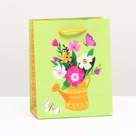 Gift package "Lake with a bouquet" 11.5 x 14.5 x 6.5 cm