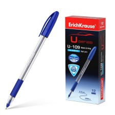 Ballic handle Erichkrause U-109 Classic Stick & Grip, Node 1.0 mm, flu, blue ink blue