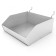 Metal container for a perforated chipboard panel 150 × 150 × 60 mm, white color