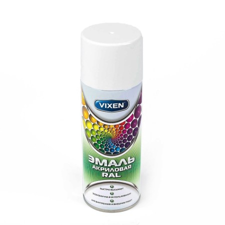 Acrylic enamel Vixen, signal white, RAL 9003, aerosol 520 ml