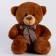 Soft toy "Bear" with a bow, 30 cm, brown color