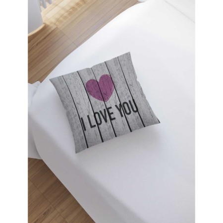 Pillowess decorative "Heart on a wooden background", on a zipper, size 45x45 cm-1