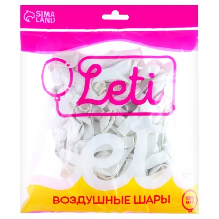 Shar Latex 5 ", pastel, set of 100 pcs., Water bombs, white color-1