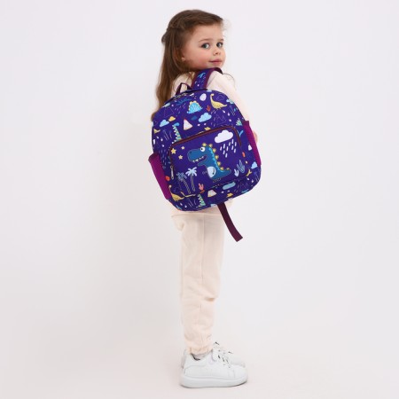 Baby backpack on lightning, 3 outer pockets, purple color-2