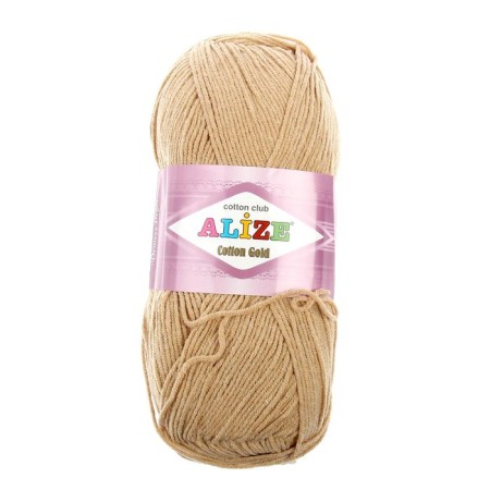 Yarn "Cotton Gold" 55% cotton, 45% acrylic, 330m/100g (262 beige)-1